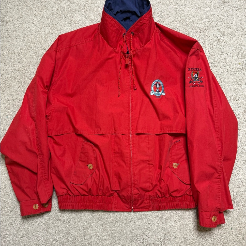 Riviera Bold Red Bomber Jacket